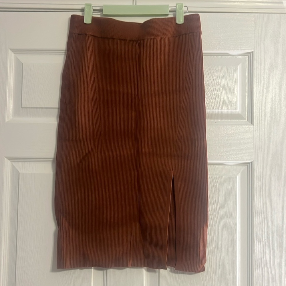 Abercrombie & Fitch Ribbed Midi Skirt XL